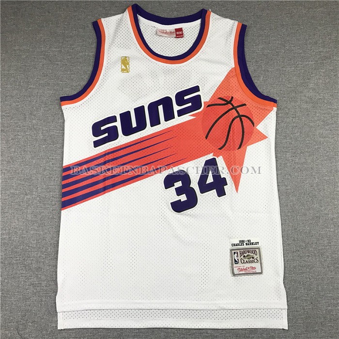 Maillot Phoenix Suns Charles Barkley NO 34 Mitchell & Ness 1992-93 Blanc